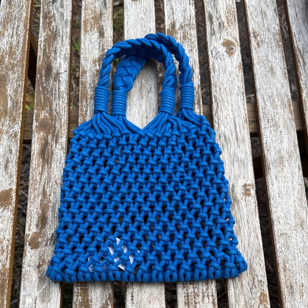 J. Crew Vibrant Blue Knitted Tote